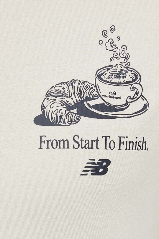 New Balance tricou din bumbac MT31561BE bej