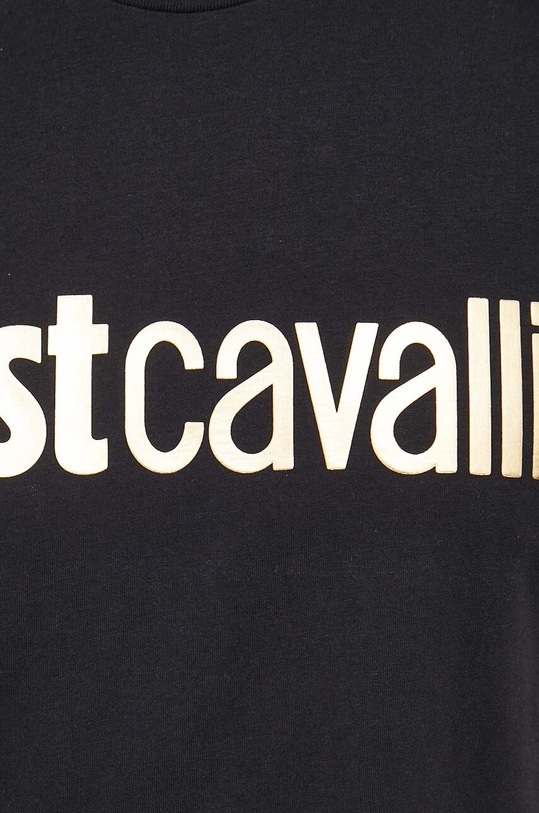 Just Cavalli t-shirt bawełniany 74OBHF00.CJ200 czarny