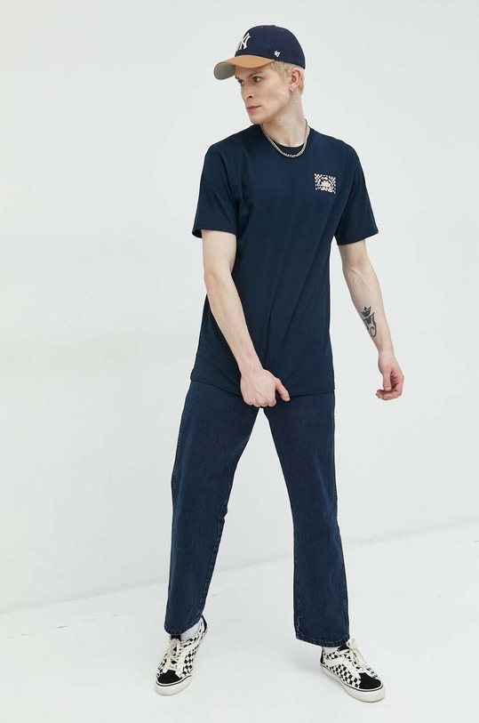 Vans t-shirt bawełniany VN00003MNVY1 granatowy SS23