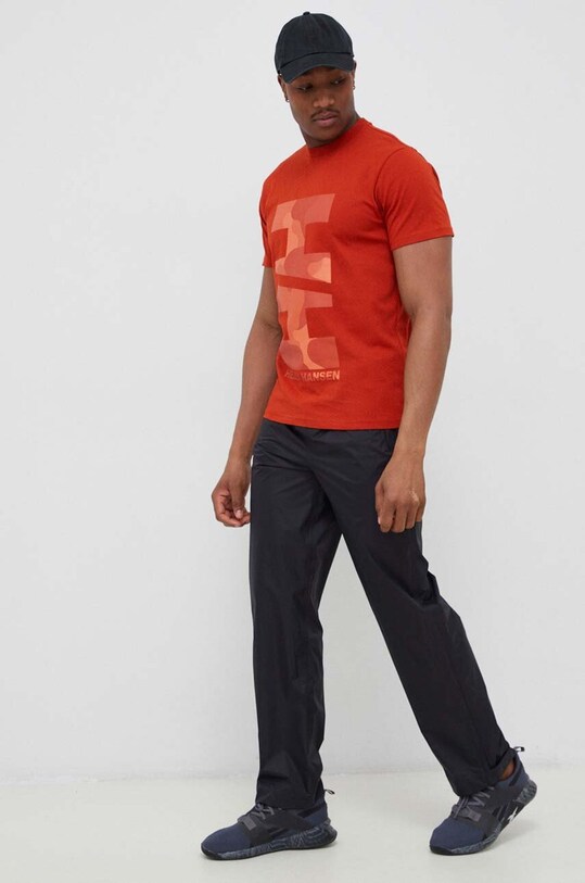 Helly Hansen t-shirt bawełniany 53976 pomarańczowy SS23