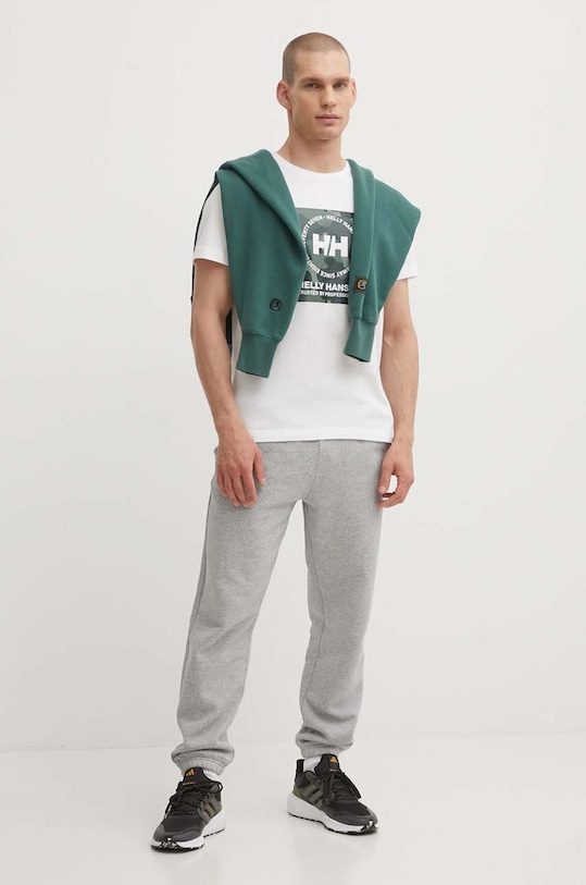 Бавовняна футболка Helly Hansen 53936 білий AW24