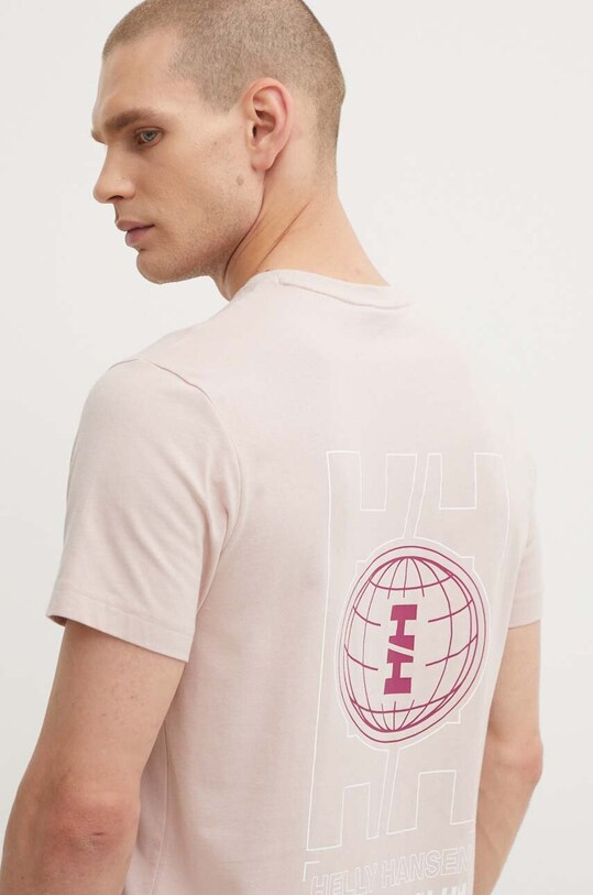 Helly Hansen t-shirt bawełniany różowy 53936