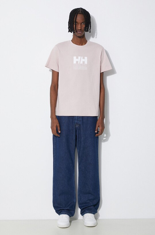 Pamučna majica Helly Hansen 53936 roza AW24