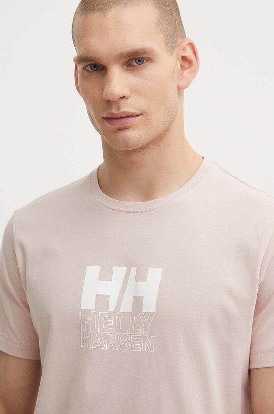 Helly Hansen t-shirt bawełniany 53936 różowy