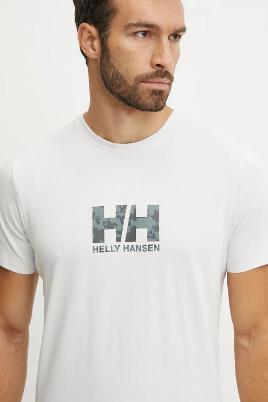 Helly Hansen T-shirt in cotone CORE GRAPHIC slim grigio 53936