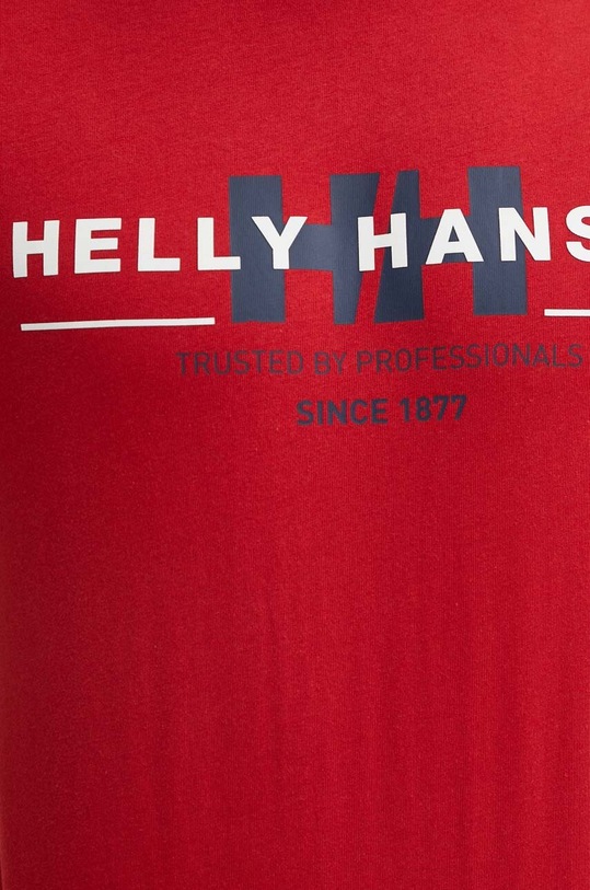 Bavlněné tričko Helly Hansen 53936 červená