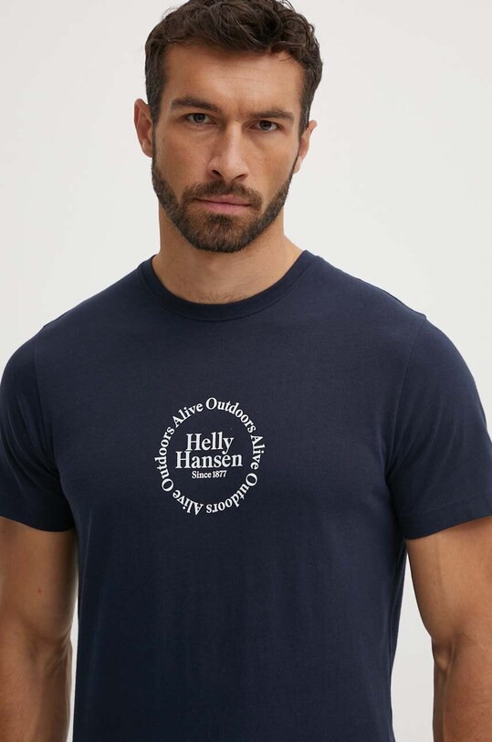 Helly Hansen tricou din bumbac bleumarin 53936