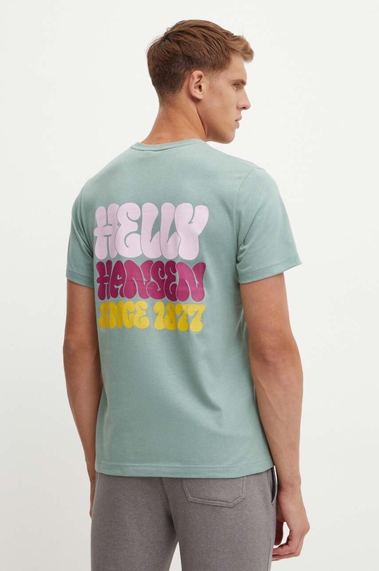 Odzież Helly Hansen t-shirt bawełniany 53936 zielony