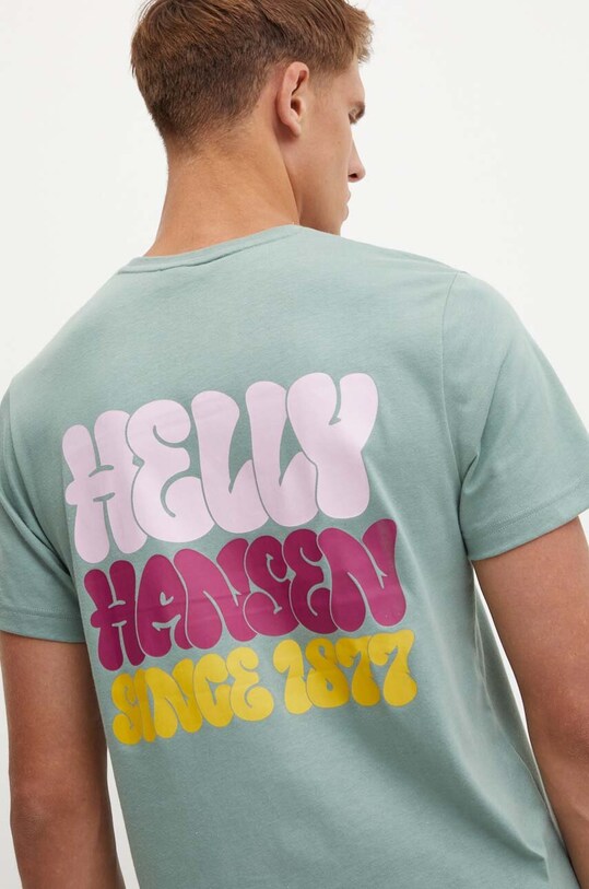 Helly Hansen t-shirt bawełniany 53936 zielony