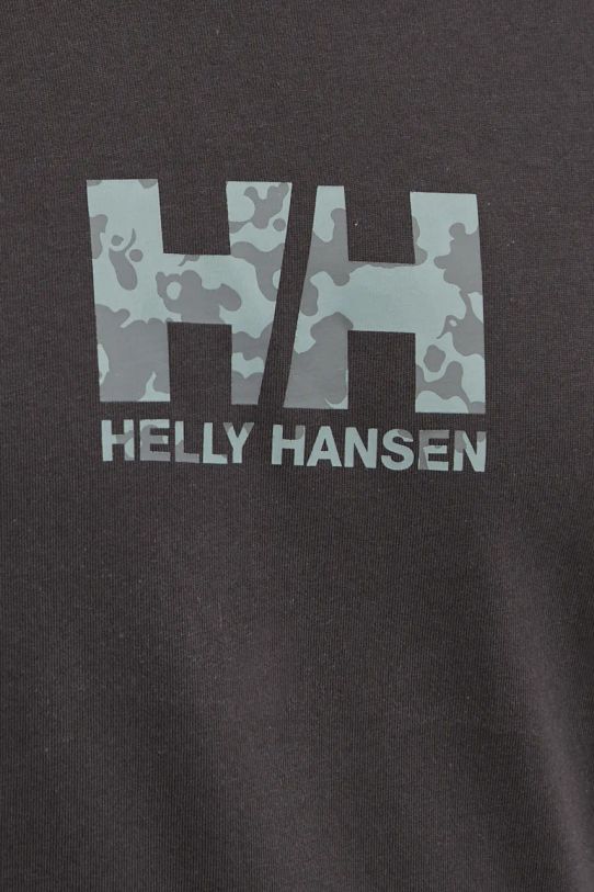 Бавовняна футболка Helly Hansen CORE GRAPHIC чорний 53936