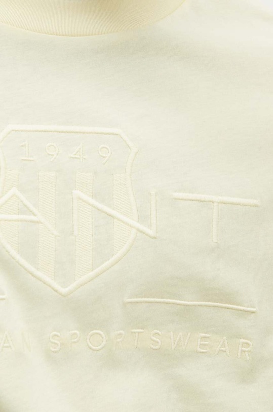 Bavlněné tričko Gant 2003140 žlutá