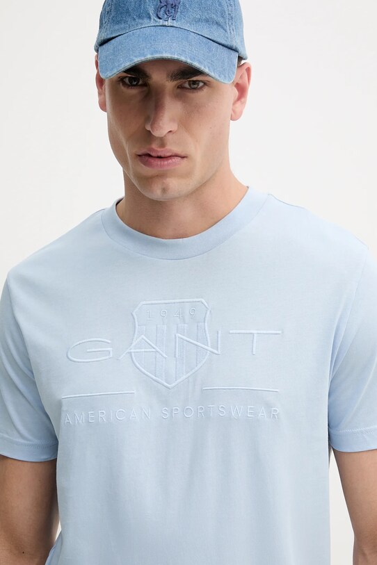 Gant tricou din bumbac albastru 2003140