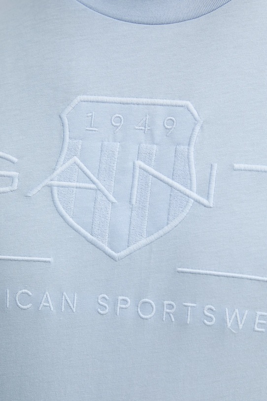 Бавовняна футболка Gant 2003140 блакитний