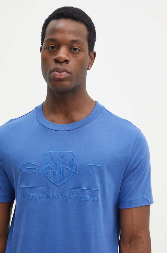 Gant t-shirt bawełniany niebieski 2003140