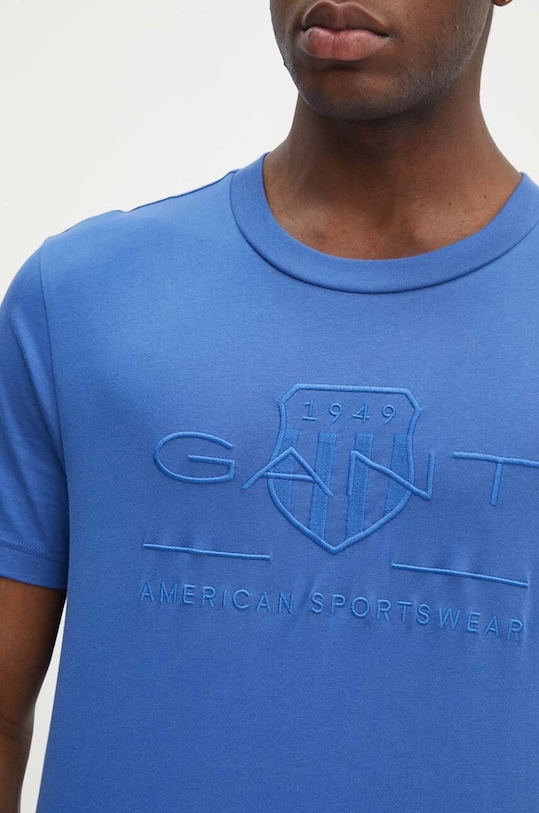 Gant t-shirt bawełniany 2003140 niebieski