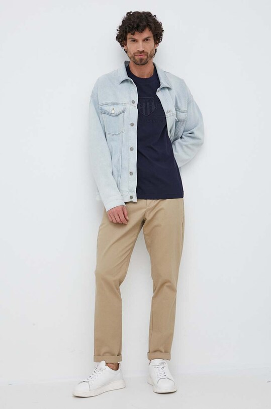 Gant tricou din bumbac 2003140 bleumarin SS25