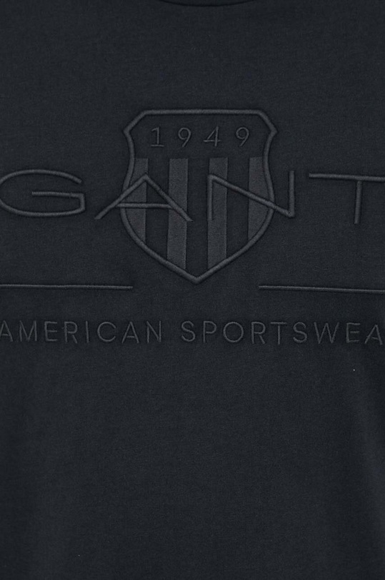 Gant t-shirt bawełniany czarny 2003140