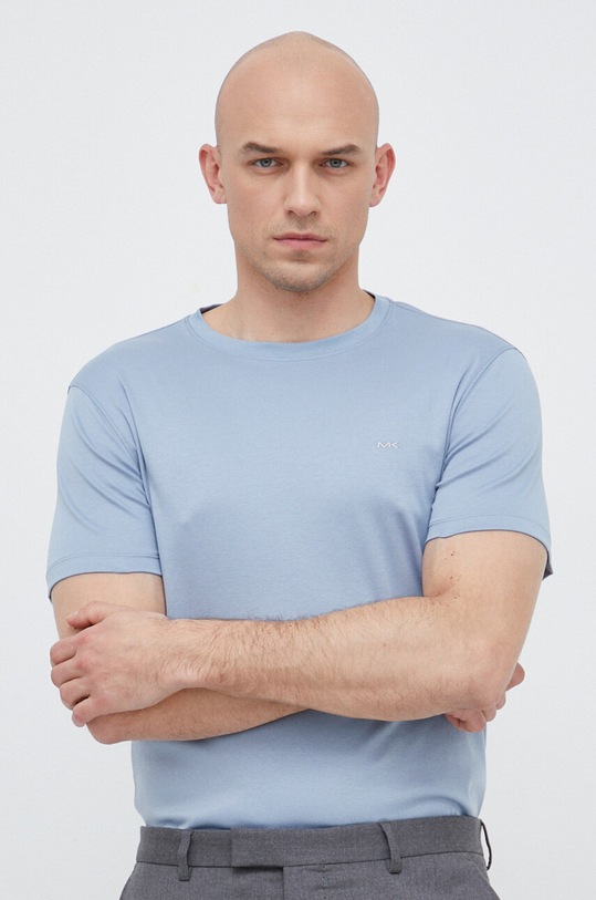 Michael Kors t-shirt bawełniany niebieski CF15FJ2C93