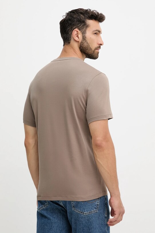 Bavlněné tričko Michael Kors CF15FJ2C93 hnědá SS25