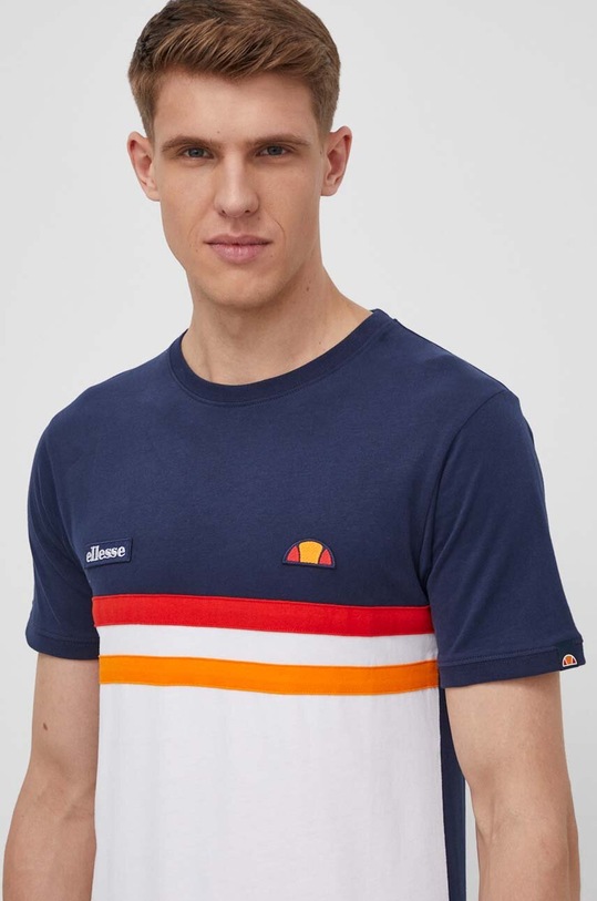 Ellesse tricou din bumbac Venire cu modele bleumarin SHR08507