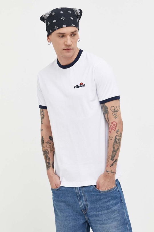 Bavlnené tričko Ellesse biela SHR10164