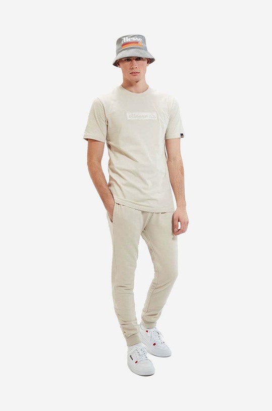 Ellesse t-shirt bawełniany beżowy SHR17561