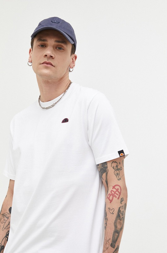 Ellesse t-shirt bawełniany biały SHR17639