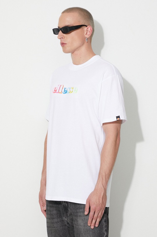 Ellesse t-shirt bawełniany biały SHR17642