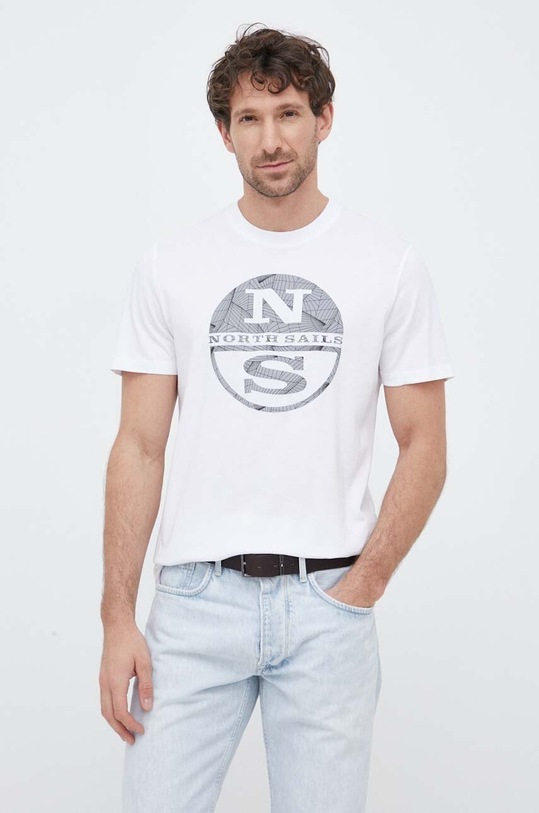 Bavlnené tričko North Sails biela 692846