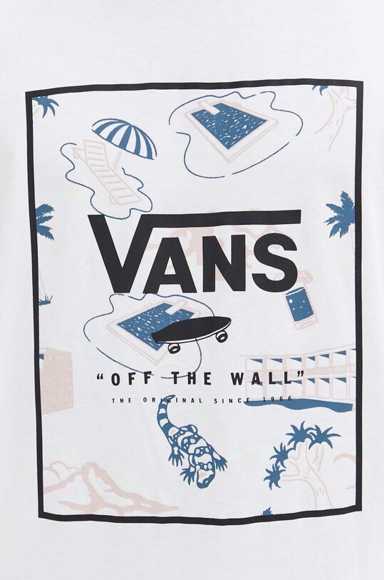 Vans tricou din bumbac VN0A5E7YBUU1 alb