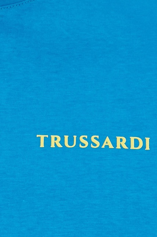 Βαμβακερό μπλουζάκι Trussardi TRU1MTS02 μπλε