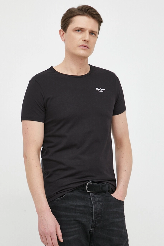 Pepe Jeans tricou 2-pack negru PMU10976.999