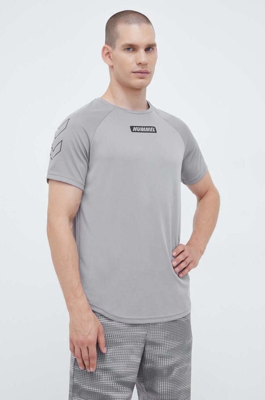 Hummel t-shirt treningowy hmlTE TOPAZ T-SHIRT szary 213475