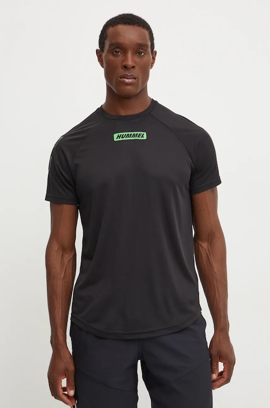 Hummel t-shirt treningowy Topaz regular czarny 213475
