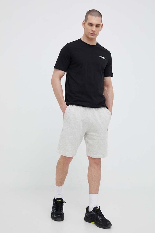 Hummel t-shirt bawełniany 218988 czarny SS23