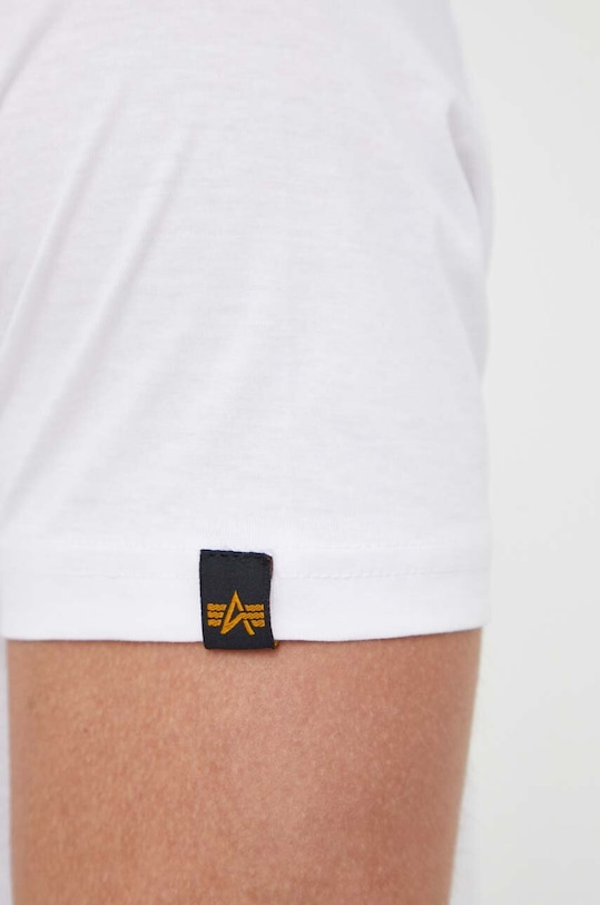 Alpha Industries t-shirt bawełniany Basic T-Shirt 100501.09 biały