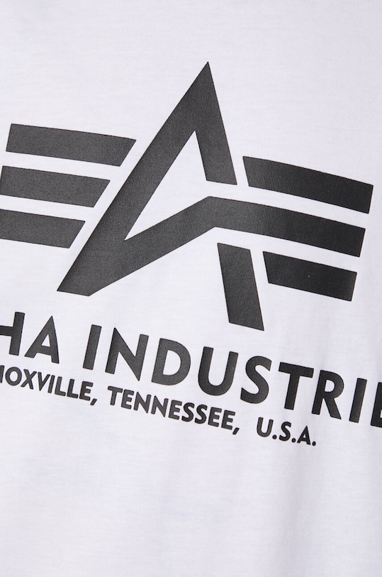 Alpha Industries tricou din bumbac 100501.09 alb