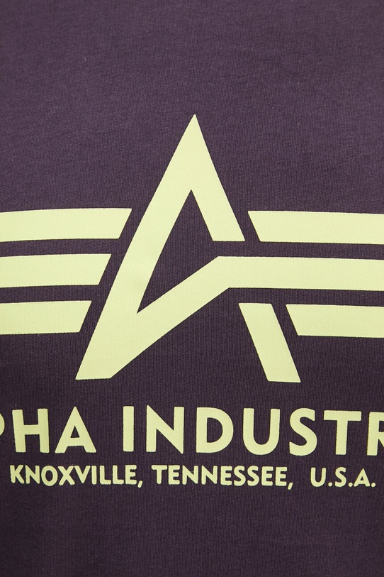 Βαμβακερό μπλουζάκι Alpha Industries 100501.09 μωβ