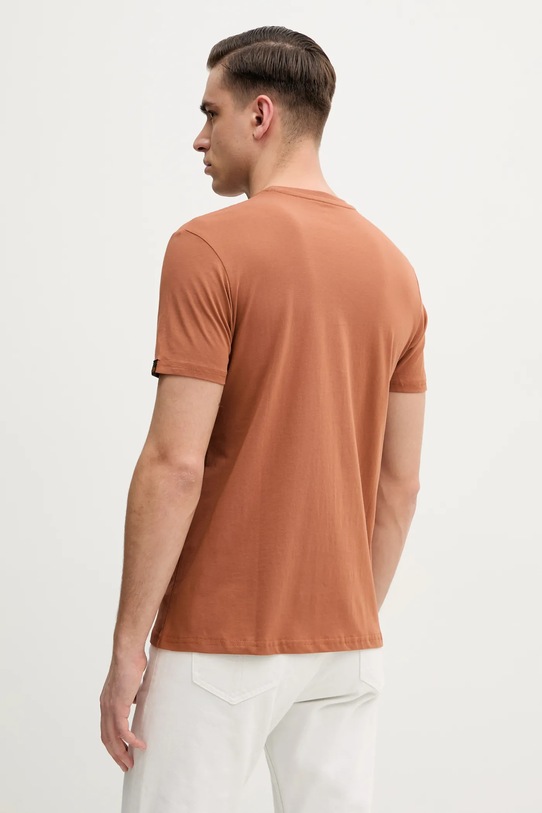 Odzież Alpha Industries t-shirt bawełniany 100501.09 brązowy