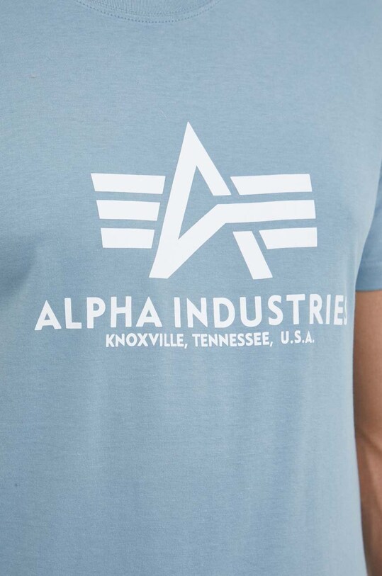 Хлопковая футболка Alpha Industries 100501.134 голубой