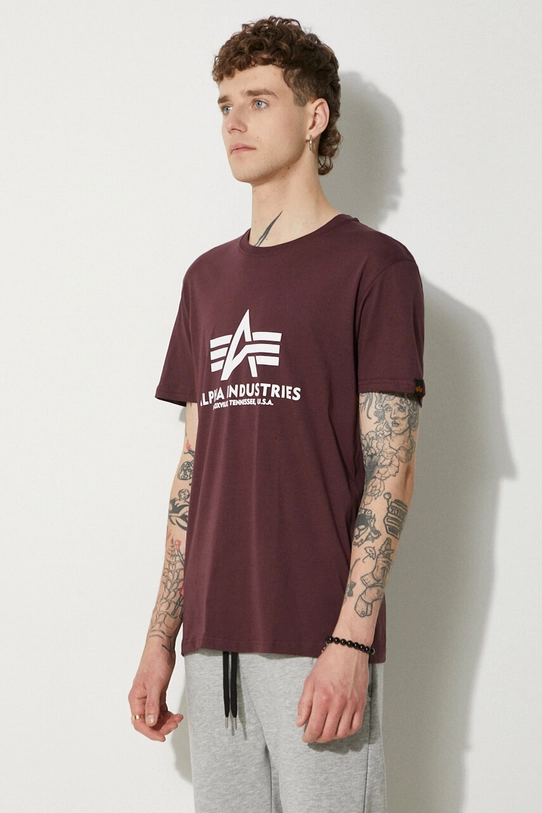 Clothing Alpha Industries cotton t-shirt Basic T-Shirt 100501.21 maroon