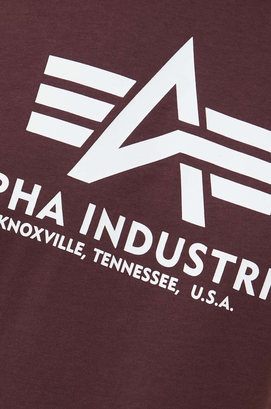 Хлопковая футболка Alpha Industries Basic T-Shirt 100501.21 бордо
