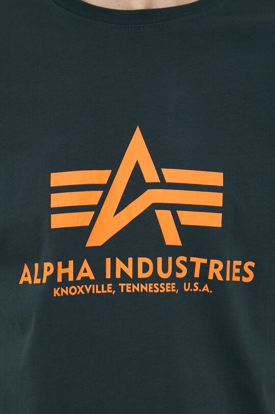 Alpha Industries tricou din bumbac 100501.353 verde