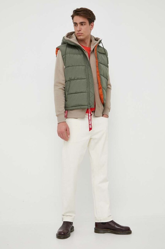 Alpha Industries t-shirt bawełniany 100501.577 czerwony SS23