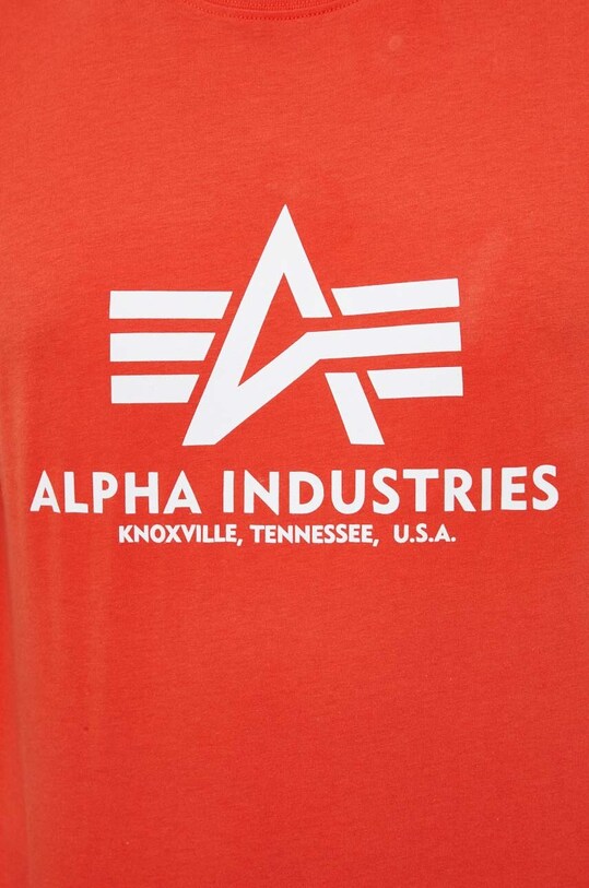 Alpha Industries t-shirt bawełniany 100501.577 czerwony