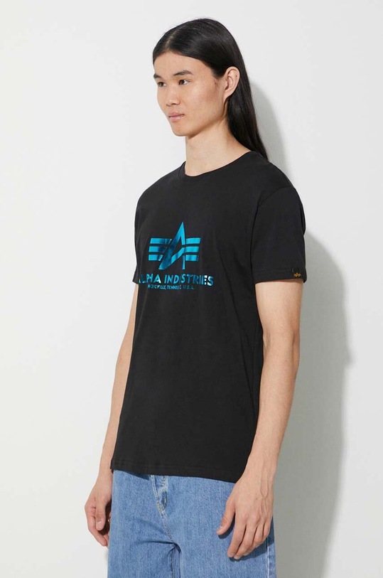 Хлопковая футболка Alpha Industries чёрный 100501FP.583