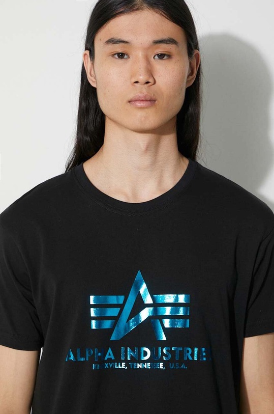 Хлопковая футболка Alpha Industries 100501FP.583 чёрный
