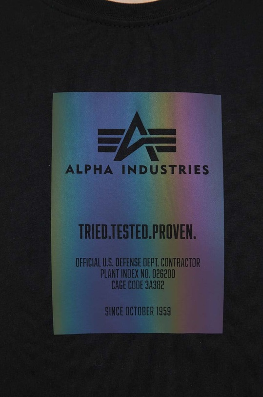 Alpha Industries pamut póló 126501RR.03 fekete