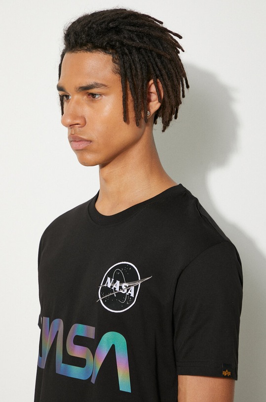 Памучна тениска Alpha Industries 178501RR.03 черен
