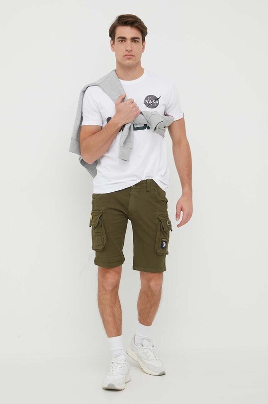 Alpha Industries cotton t-shirt 178501RR.09 white SS23